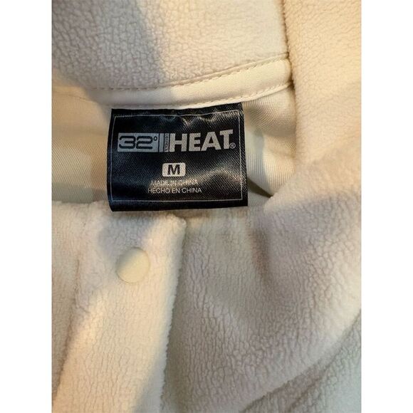 *3/$15 32 Degrees Women's Ivory Fleece Pullover M Snap Button Warm Top - Picture 8 of 11